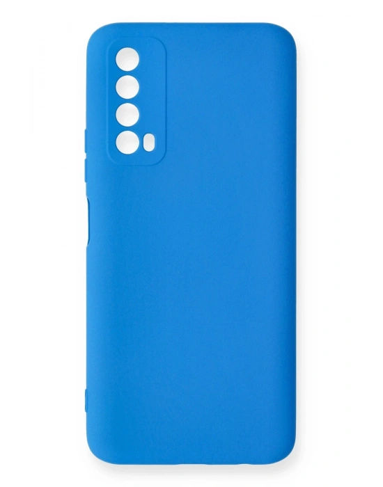 Newface Huawei P Smart 2021 Kılıf Nano içi Kadife Silikon - Mavi