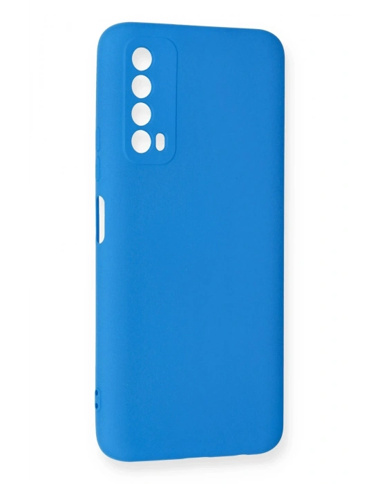 Newface Huawei P Smart 2021 Kılıf Nano içi Kadife Silikon - Mavi