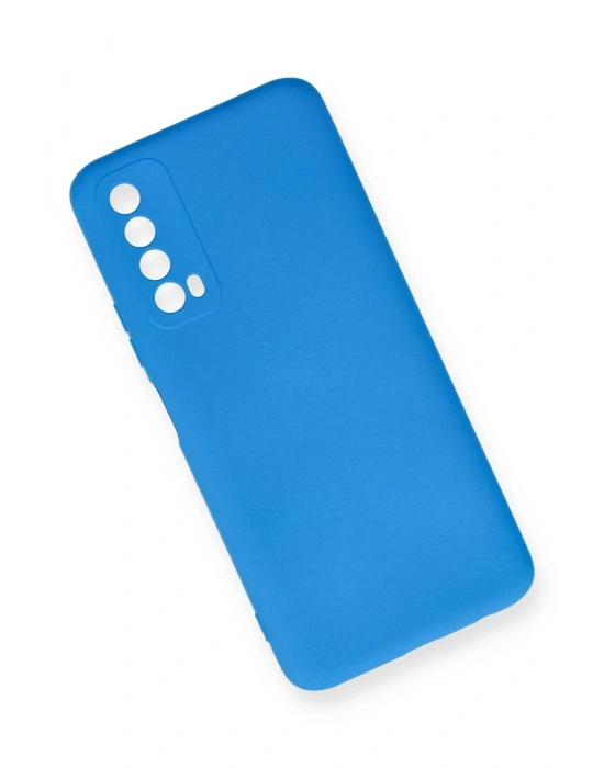Newface Huawei P Smart 2021 Kılıf Nano içi Kadife Silikon - Mavi