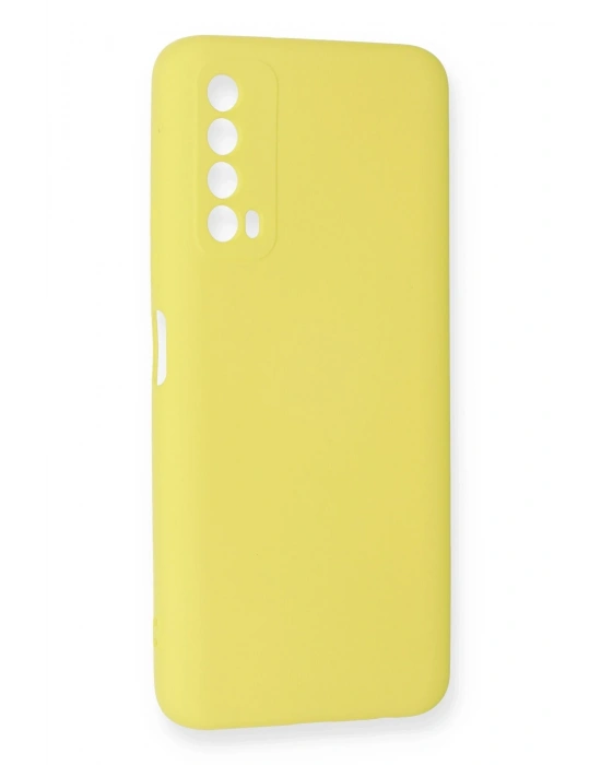 Newface Huawei P Smart 2021 Kılıf Nano içi Kadife Silikon - Sarı