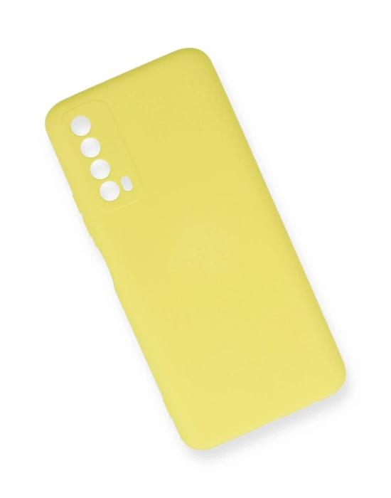Newface Huawei P Smart 2021 Kılıf Nano içi Kadife Silikon - Sarı