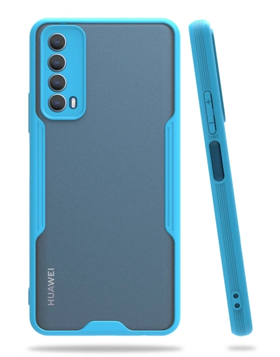 Newface Huawei P Smart 2021 Kılıf Platin Silikon - Mavi