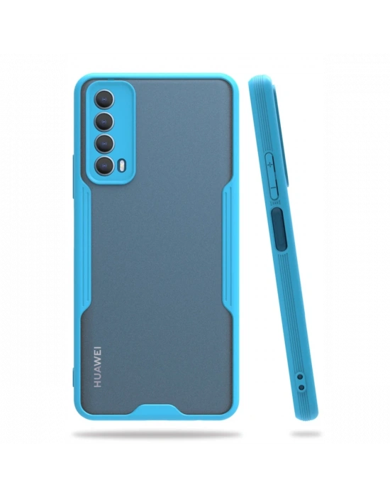 Newface Huawei P Smart 2021 Kılıf Platin Silikon - Mavi