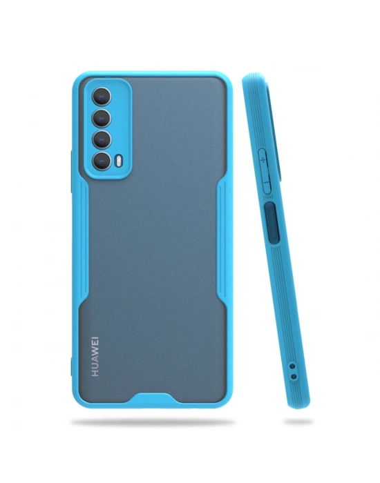 Newface Huawei P Smart 2021 Kılıf Platin Silikon - Mavi