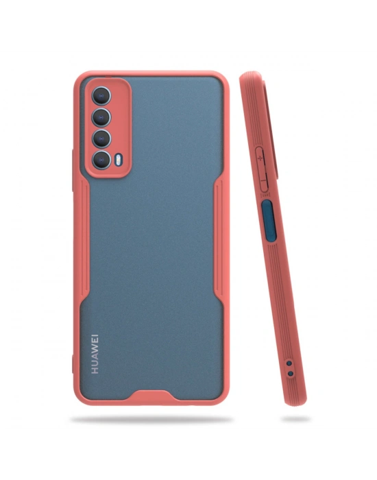 Newface Huawei P Smart 2021 Kılıf Platin Silikon - Pembe