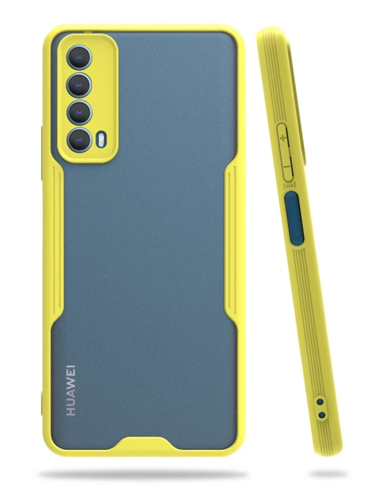 Newface Huawei P Smart 2021 Kılıf Platin Silikon - Sarı
