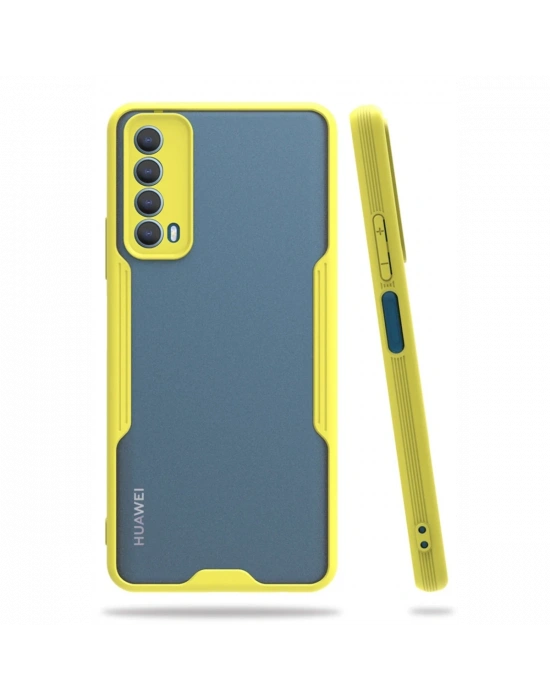 Newface Huawei P Smart 2021 Kılıf Platin Silikon - Sarı