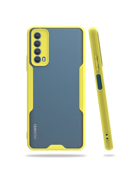 Newface Huawei P Smart 2021 Kılıf Platin Silikon - Sarı