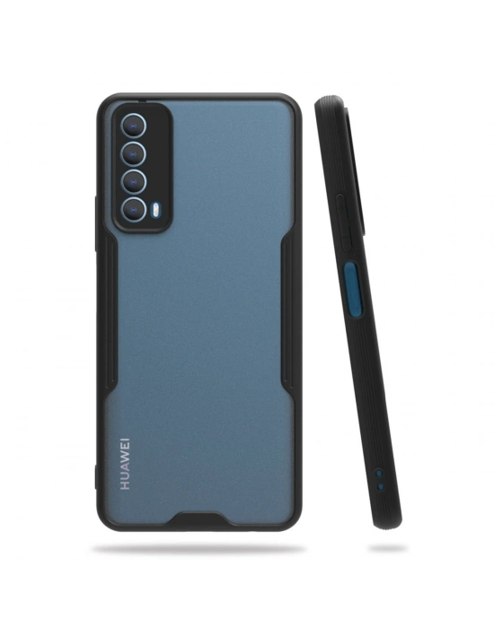 Newface Huawei P Smart 2021 Kılıf Platin Silikon - Siyah