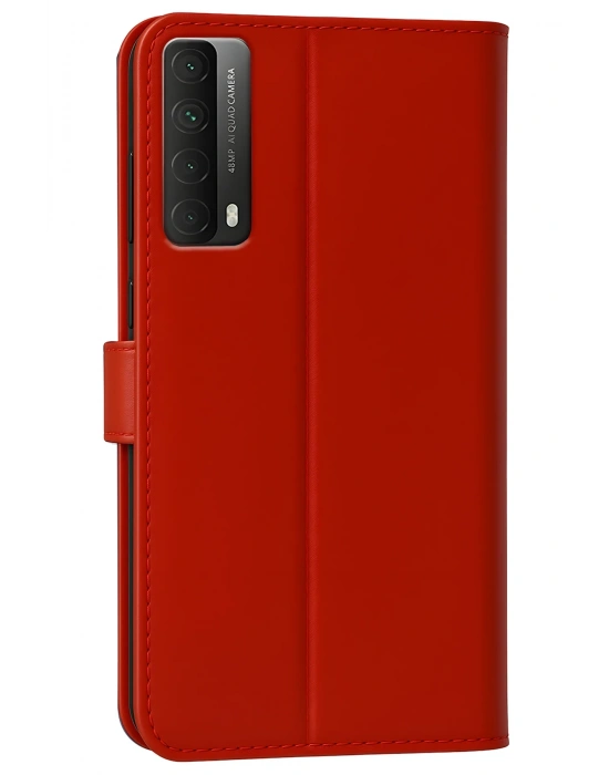 Newface Huawei P Smart 2021 Kılıf Trend S Plus Kapaklı Kılıf - Kırmızı