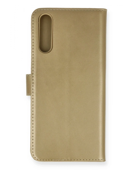 Newface Huawei P Smart S Kılıf Trend S Plus Kapaklı Kılıf - Gold