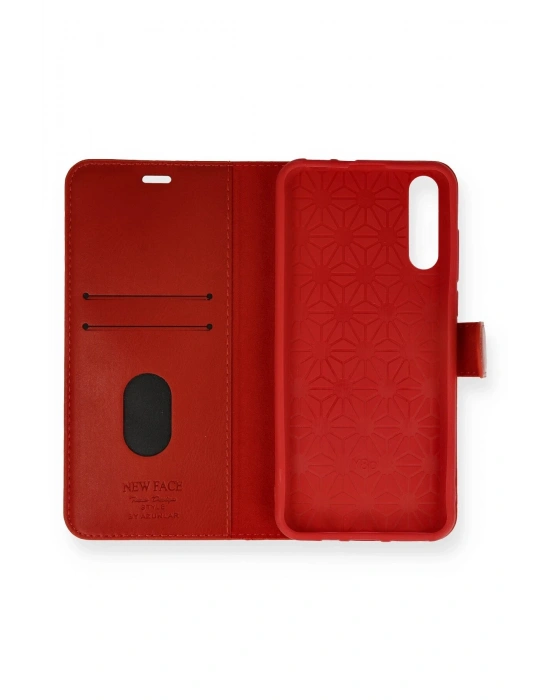 Newface Huawei P Smart S Kılıf Trend S Plus Kapaklı Kılıf - Kırmızı