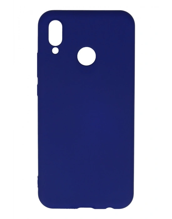 Newface Huawei P20 Lite Kılıf Nano içi Kadife Silikon - Koyu Mavi