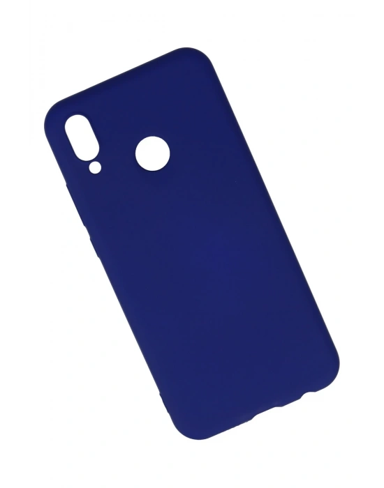 Newface Huawei P20 Lite Kılıf Nano içi Kadife Silikon - Koyu Mavi