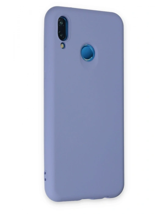 Newface Huawei P20 Lite Kılıf Nano içi Kadife Silikon - Lila