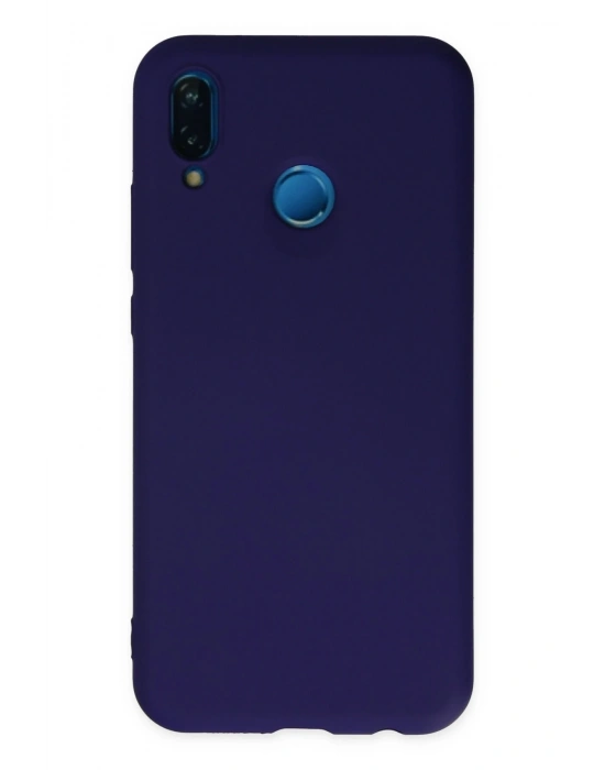 Newface Huawei P20 Lite Kılıf Nano içi Kadife Silikon - Mor