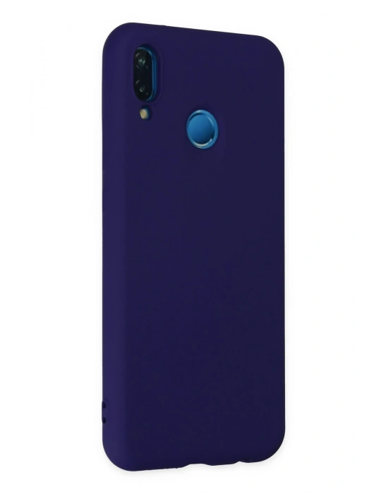 Newface Huawei P20 Lite Kılıf Nano içi Kadife Silikon - Mor