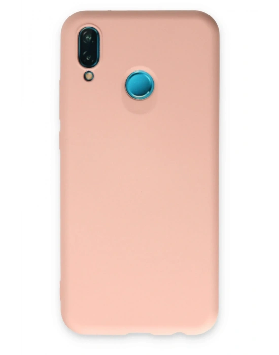Newface Huawei P20 Lite Kılıf Nano içi Kadife Silikon - Pudra