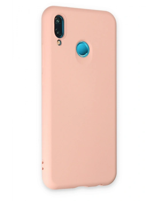 Newface Huawei P20 Lite Kılıf Nano içi Kadife Silikon - Pudra
