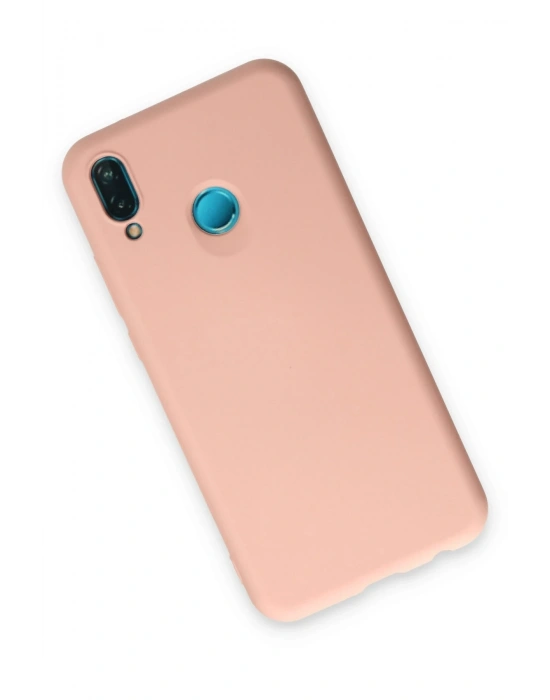 Newface Huawei P20 Lite Kılıf Nano içi Kadife Silikon - Pudra