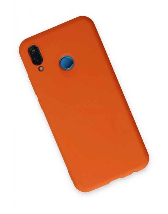 Newface Huawei P20 Lite Kılıf Nano içi Kadife Silikon - Turuncu