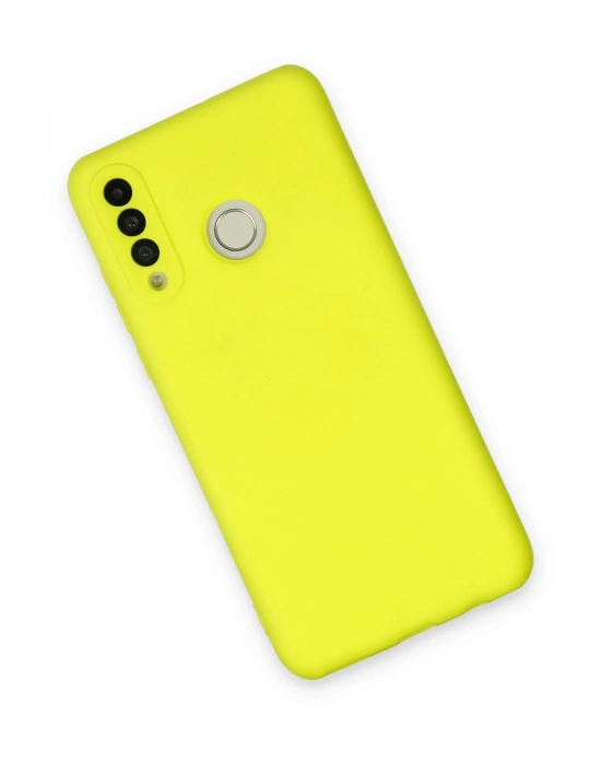 Newface Huawei P30 Lite Kılıf Nano içi Kadife Silikon - Sarı