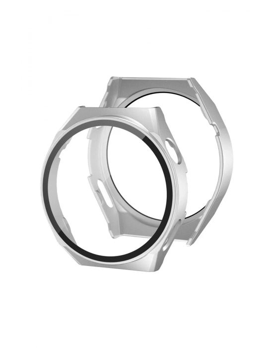 Newface Huawei Watch GT2 46mm Dota Camlı Kasa Ekran Koruyucu - Gümüş