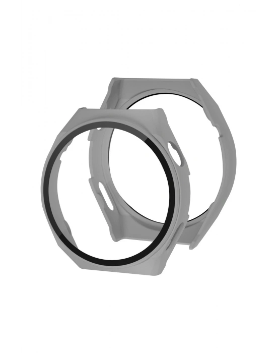 Newface Huawei Watch GT2 Pro 46mm Dota Camlı Kasa Ekran Koruyucu - Gri