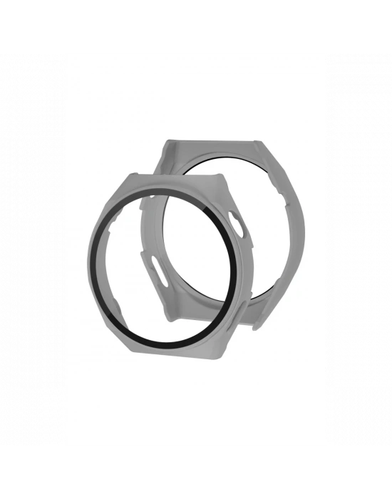 Newface Huawei Watch GT3 Pro 43mm Dota Camlı Kasa Ekran Koruyucu - Gri