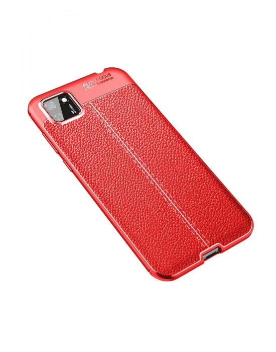 Newface Huawei Y5P Kılıf Auto Focus Kapak - Kırmızı