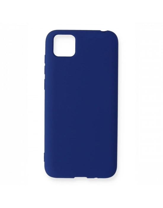 Newface Huawei Y5P Kılıf Nano içi Kadife Silikon - Lacivert