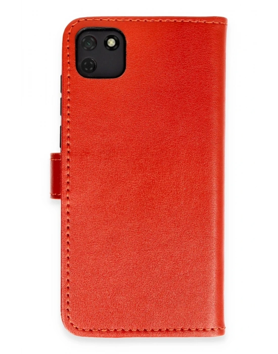 Newface Huawei Y5P Kılıf Trend S Plus Kapaklı Kılıf - Kırmızı