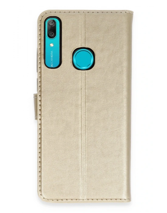 Newface Huawei Y6 Prime Kılıf Trend S Plus Kapaklı Kılıf - Gold