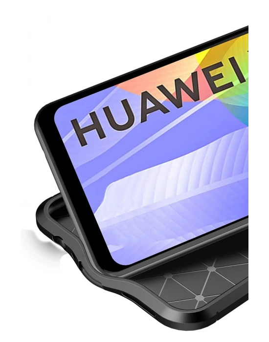 Newface Huawei Y6P Kılıf Auto Focus Kapak - Lacivert