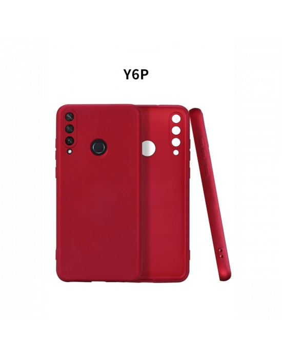 Newface Huawei Y6P Kılıf First Silikon - Bordo