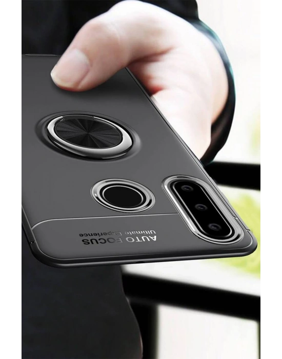 Newface Huawei Y6P Kılıf Range Yüzüklü Silikon - Mavi