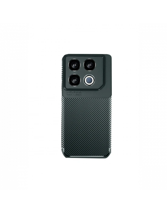 Newface İnfinix GT 20 Pro Kılıf Auto Focus Karbon Kapak - Koyu Yeşil