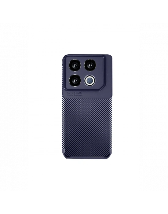 Newface İnfinix GT 20 Pro Kılıf Auto Focus Karbon Kapak - Lacivert