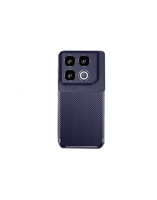 Newface İnfinix GT 20 Pro Kılıf Auto Focus Karbon Kapak - Lacivert