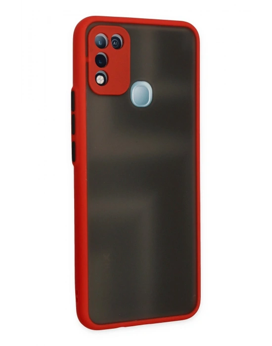 Newface İnfinix Hot 10 Play Kılıf Montreal Silikon Kapak - Kırmızı