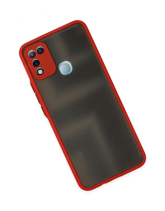 Newface İnfinix Hot 10 Play Kılıf Montreal Silikon Kapak - Kırmızı