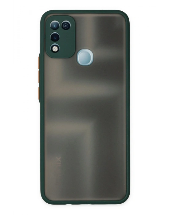 Newface İnfinix Hot 10 Play Kılıf Montreal Silikon Kapak - Yeşil