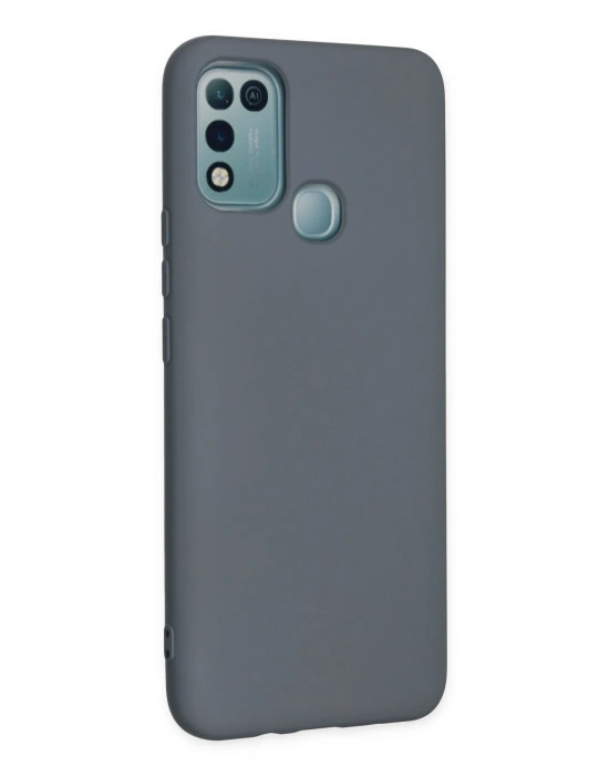 Newface İnfinix Hot 10 Play Kılıf Nano içi Kadife Silikon - Gri