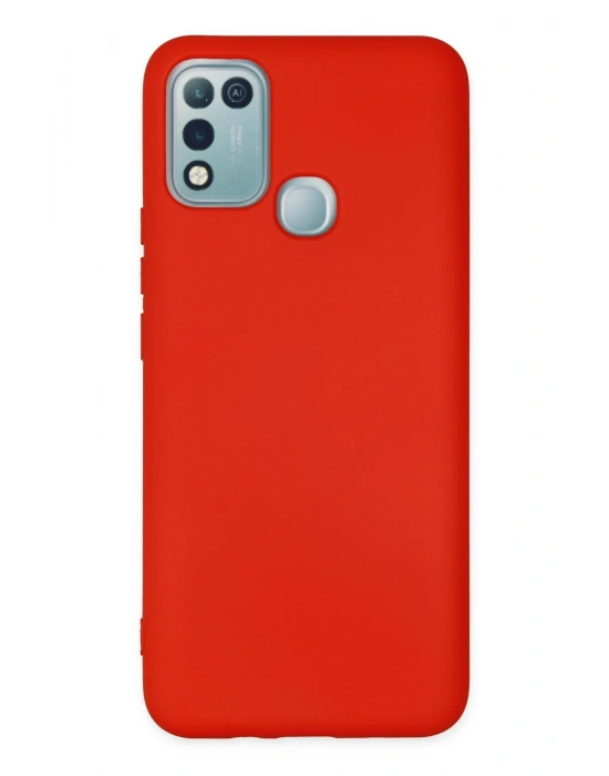 Newface İnfinix Hot 10 Play Kılıf Nano içi Kadife Silikon - Kırmızı