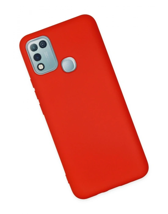 Newface İnfinix Hot 10 Play Kılıf Nano içi Kadife Silikon - Kırmızı