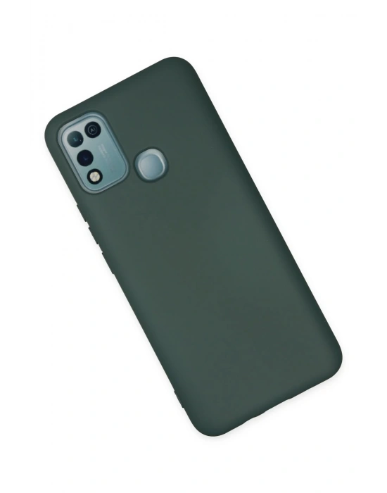 Newface İnfinix Hot 10 Play Kılıf Nano içi Kadife Silikon - Koyu Yeşil