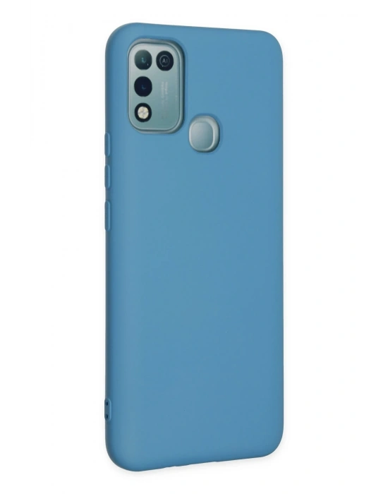 Newface İnfinix Hot 10 Play Kılıf Nano içi Kadife Silikon - Mavi