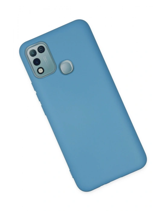 Newface İnfinix Hot 10 Play Kılıf Nano içi Kadife Silikon - Mavi