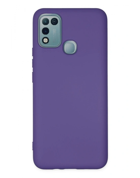 Newface İnfinix Hot 10 Play Kılıf Nano içi Kadife Silikon - Mor