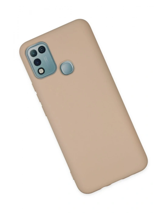 Newface İnfinix Hot 10 Play Kılıf Nano içi Kadife Silikon - Pudra